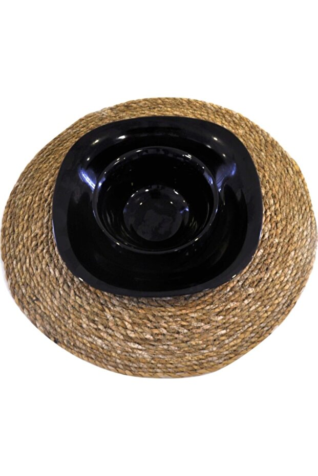 Ince Amerikan Hasır Servis Supla Örme Bambu Kaliteli (35 Cm) - 3