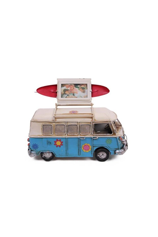 Decorative Metal Minibus Gift with Frame and Moneybox