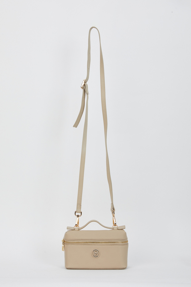 Sand Beige Print Women's Shoulder Bag 05Po24Y1835