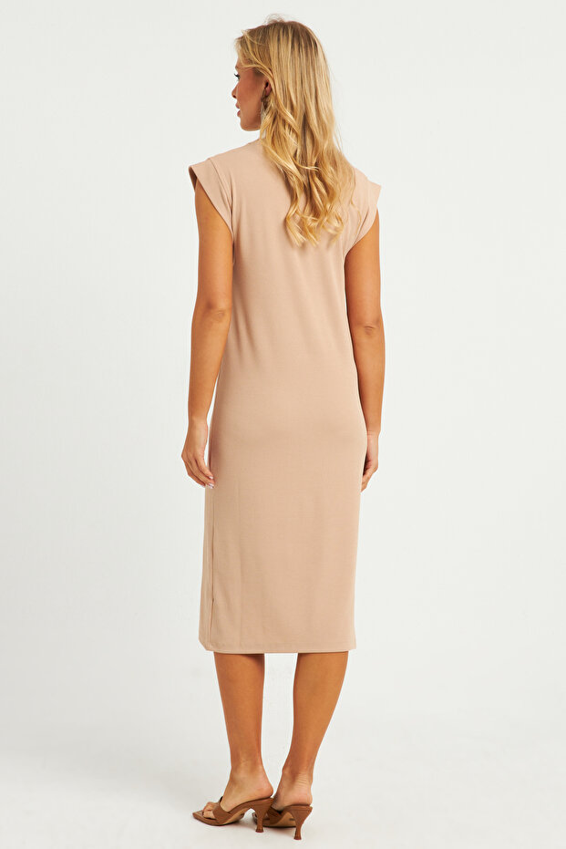 Kadın Taş Basic Midi Elbise DMR279 - 8