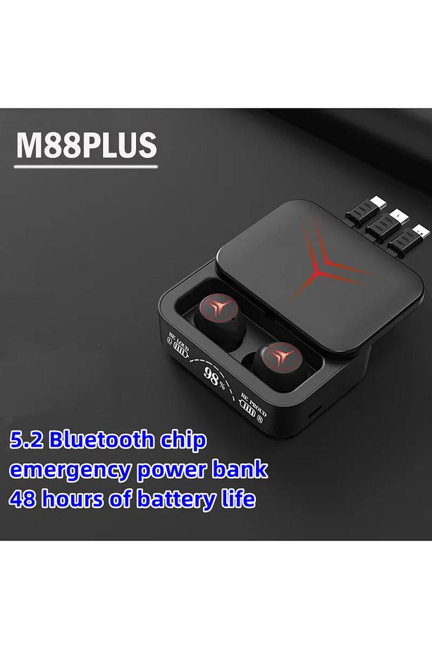 Tws M88 Plus Powerbank Kutulu Dijital Göstergeli Bluetooth Kulaklık Samsung Galaxy S21 Uyumlu - 5