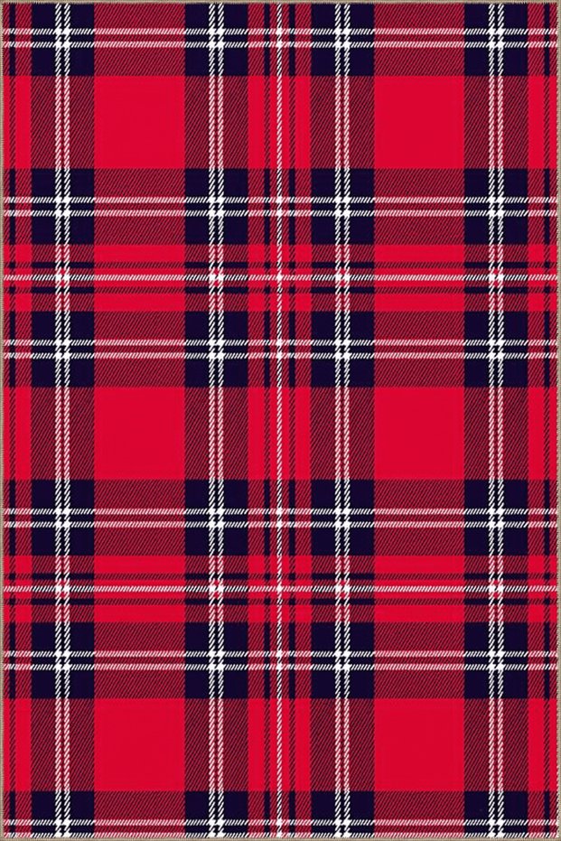 Red Themed Stripe Striped Geometric Patterned Modern Decorative Carpet 4817