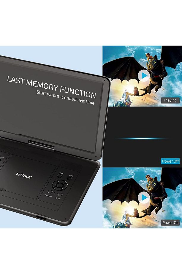 Taşınabilir DVD Oynatıcı Geniş Ekran  Uzun Pil Ömrü Yüksek Ses USB/SD Desteği - 6