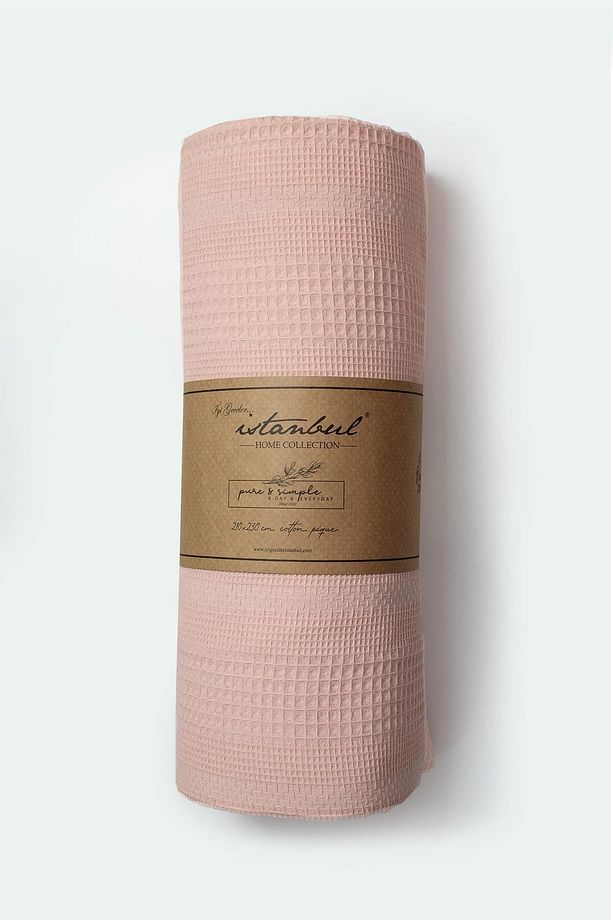 Pembe Pure Simple Çift Kişilik Pike - 1