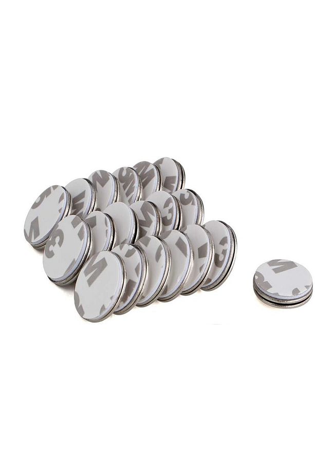 3M Yapışkanlı Rozet Mıknatısı Yuvarlak Yaka kartı mıknatısı İsimlik mıknatısı - 21 mm çap - 5 set - 8