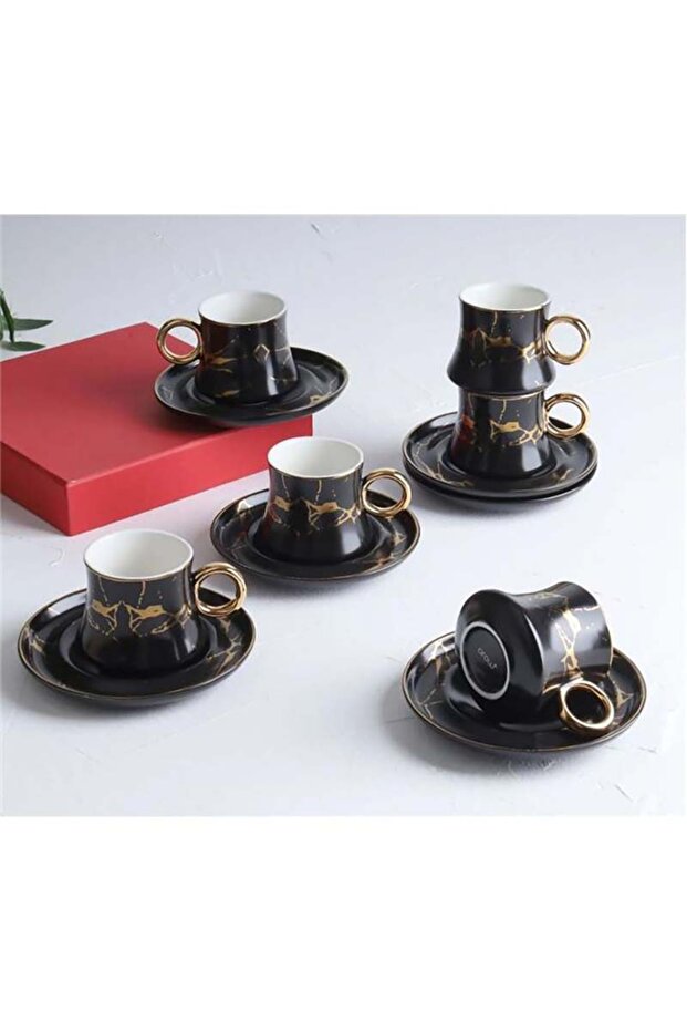 طقم القهوة نمط الرخام Tr-2619 - 1