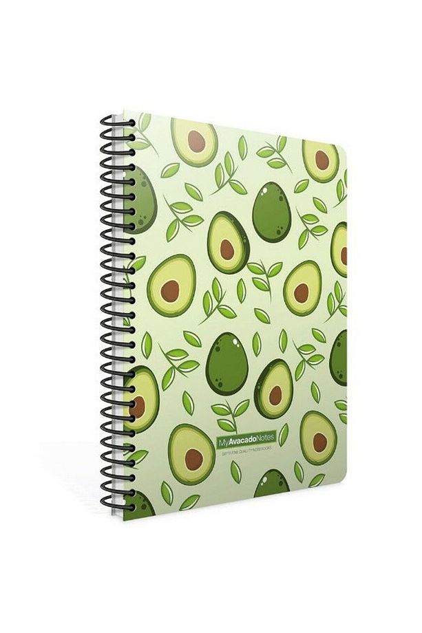 Avocado Spiralli Karton Kapak 80 Yaprak A4 Kareli Defter Model-5 - 1