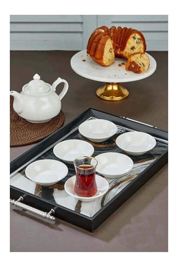 CKR4144 Porcelain White Tea Plate 6 Pieces