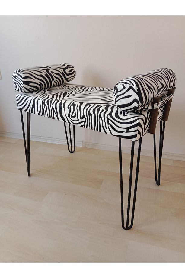 Taht lüx puf Bench, Puf, Sandalye, Oturak, Tabure, Makyaj Masası Sandalyesi, Dresuar Pufu - 5