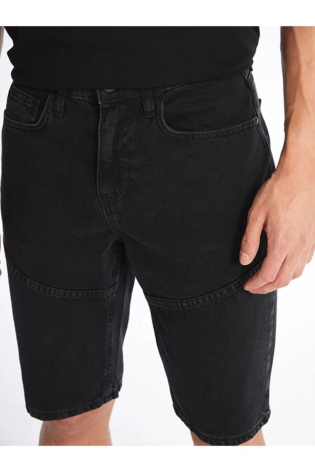 XSIDE Rahat Kalıp Erkek Jean Şort BayQ - 5