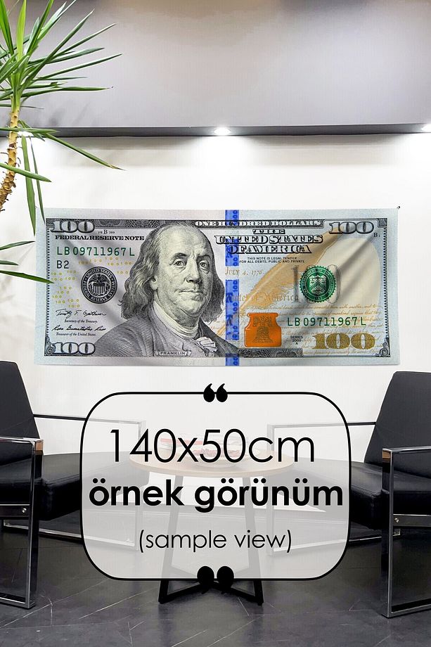 100 Dolar Duvar Örtüsü Başarı, Çalışma ve Hayallerin Somut Bir İfadesi Duvar Halısı Tapestry - 5