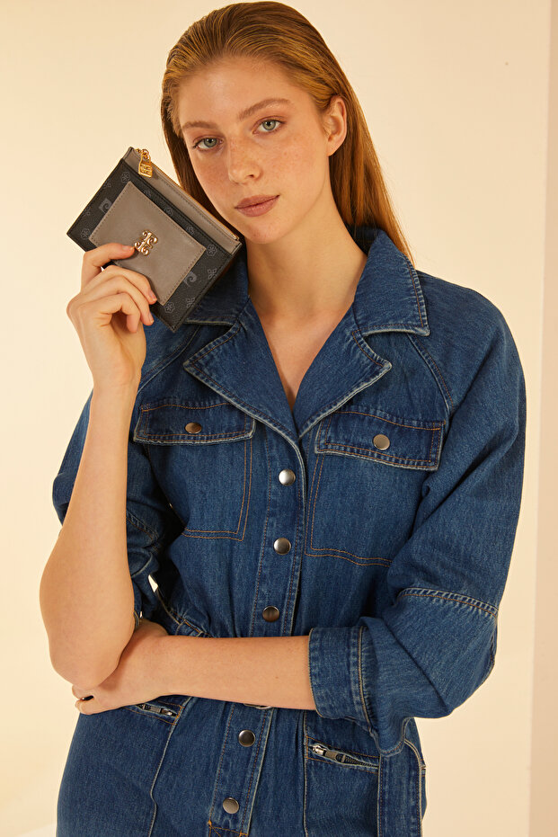 Women's Black Wallet 06PO24Y1424