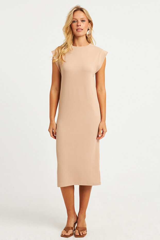 Kadın Taş Basic Midi Elbise DMR279 - 2