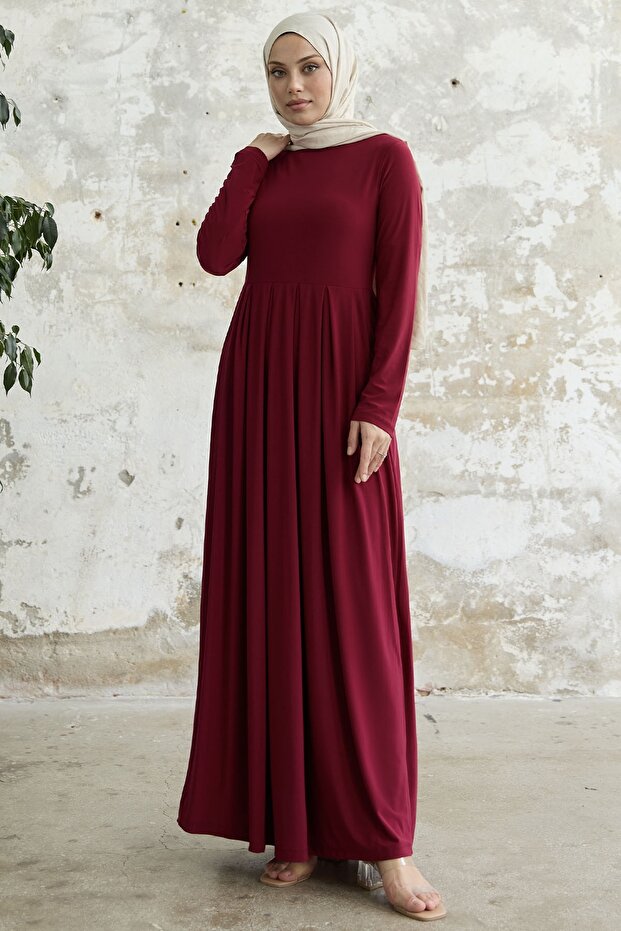 Sandy Pocket Dress - Claret Red