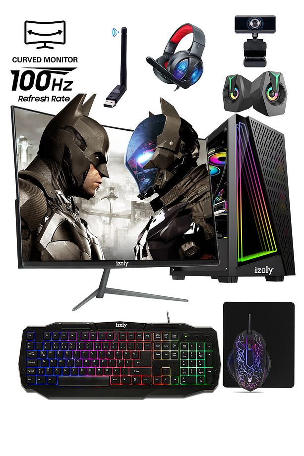 Hyper V I3-10100f 16gb 512ssd M.2 Gddr5 Rx 580 8gb 24" Oyuncu Masaüstü Bilgisayarı - 1