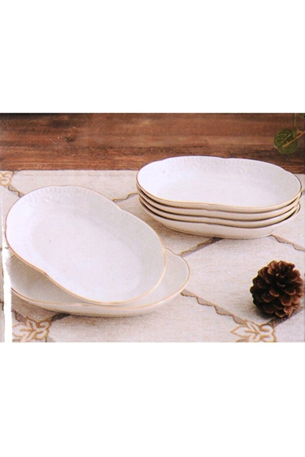 Mini Çerezlik Reçellik Tabak 6'lı 4.2" - 1