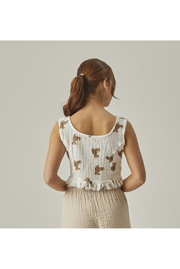 PATTERNED TASSELED CROP - 4