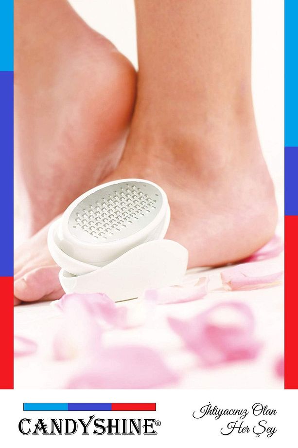 Pratik Ayak Topuk Törpüsü Ergonomik Ayak Topuk Rendesi Ölü Deri Ve Nasır Temizleyici Rötuş Zımparalı - 3