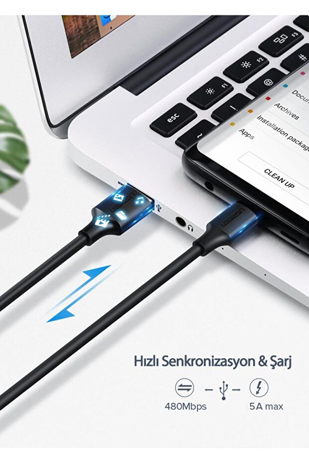 Usb Type-c Şarj Ve Data Kablosu, 25 Cm Kategori: Data Kablosu - 3