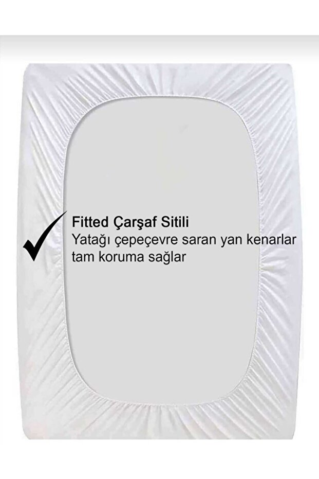 Kapitone  Fitted  Sıvı Geçirmez  Pamuk Alez Yatak Koruyucu  Kapitoneli Yatak Alezi  Tek Çift Kişilik - 8