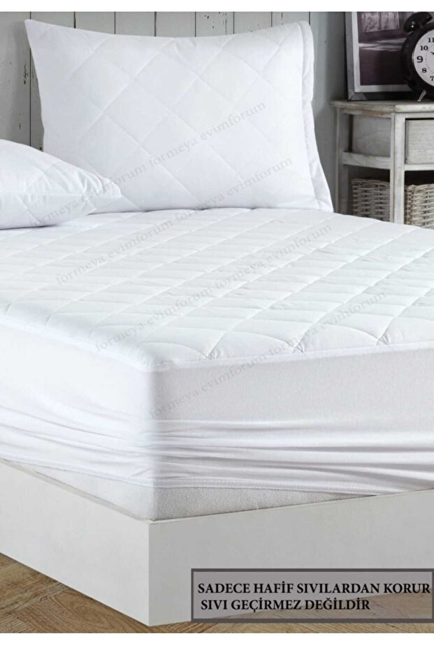Kapitone  Fitted  Sıvı Geçirmez  Pamuk Alez Yatak Koruyucu  Kapitoneli Yatak Alezi  Tek Çift Kişilik - 3