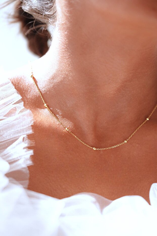 Ball Chain Steel Necklace - Elegant And Stylish Design