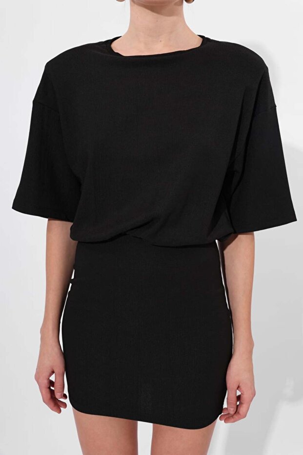 Katlamalı Elbise - 4