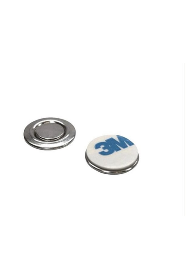 3M Yapışkanlı Rozet Mıknatısı Yuvarlak Yaka kartı mıknatısı İsimlik mıknatısı - 21 mm çap - 5 set - 5