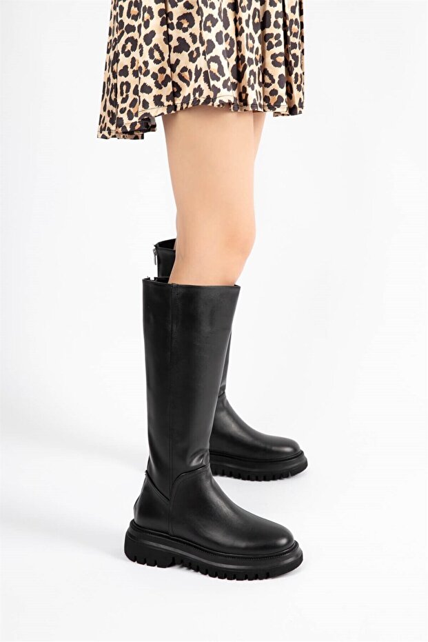Alpha Black Skin Women's Boots