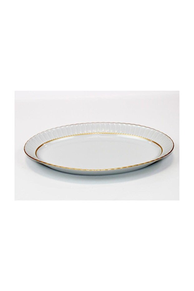 Porcelain 25 Cm Gilded Boat Plate