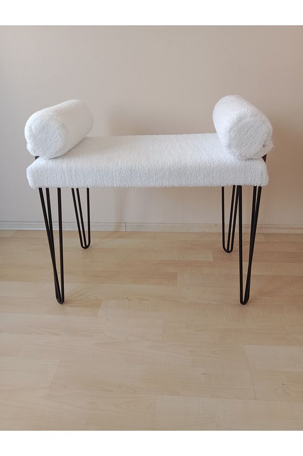 Taht lüx puf Bench, Puf, Sandalye, Oturak, Tabure, Makyaj Masası Sandalyesi, Dresuar Pufu - 2