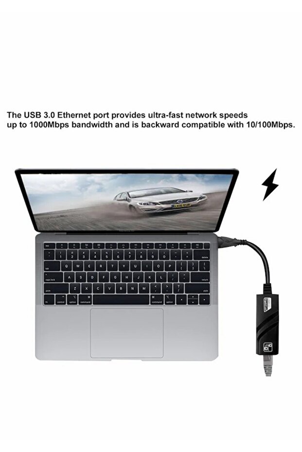 Taşınabilir Kablolu Ağ Adaptörü Usb 3.0 Ethernet Rj45 Kartı - 5