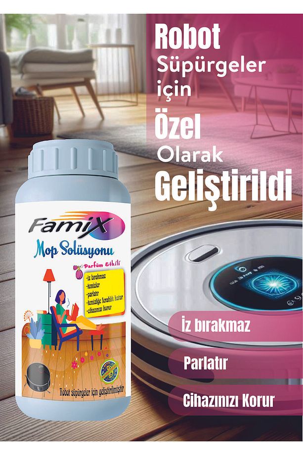 Mop Solüsyonu 500 Ml 2 Adet ( Robot Süpürge Deterjanı) - 2