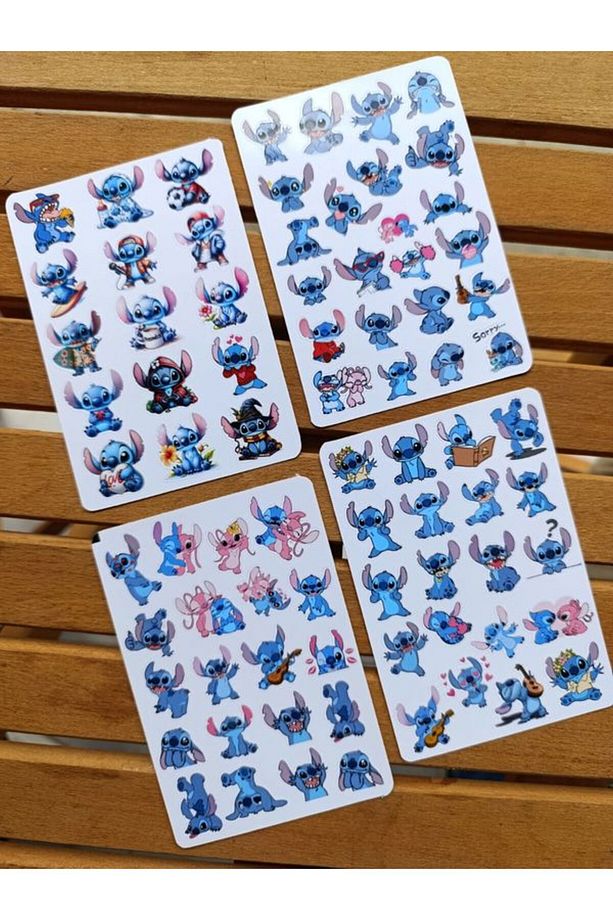 Stich Sticker Etiket Seti 4 sayfa a6 Boy - 1