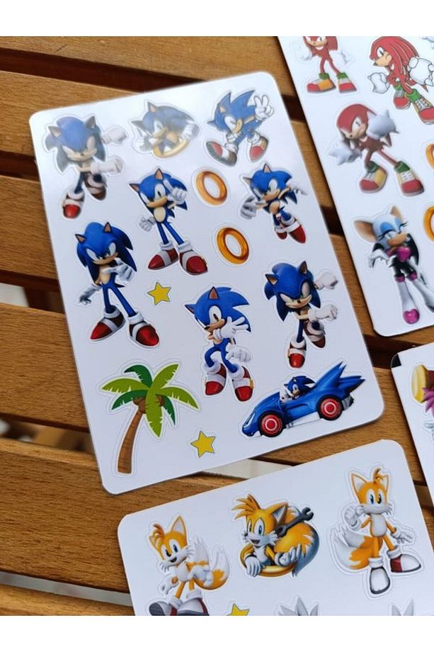 Kirpi Sonic Sticker Etiket Seti 4 sayfa a6 Boy - 2