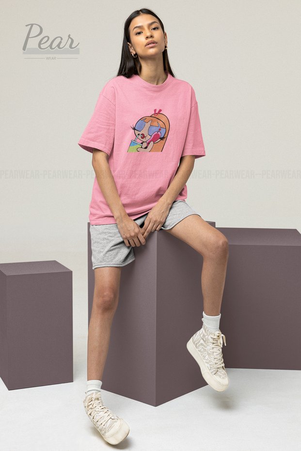 Powerpuff Girls Blossom Printed Unisex T-Shirt Oversize T-shirt