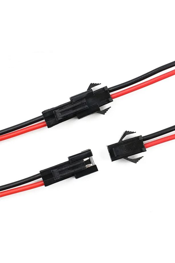 10 ADET 2 PİN SM JST 2P KABLOLU KONNEKTOR DİŞİ ERKEK TAKIM 20cm - 3