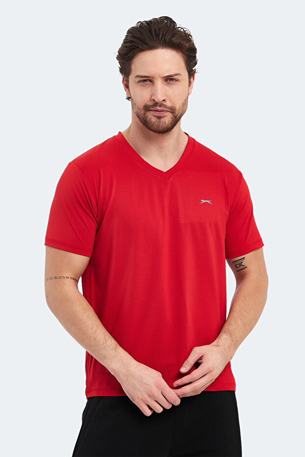 Katriina Men's V-Neck Red T-Shirt