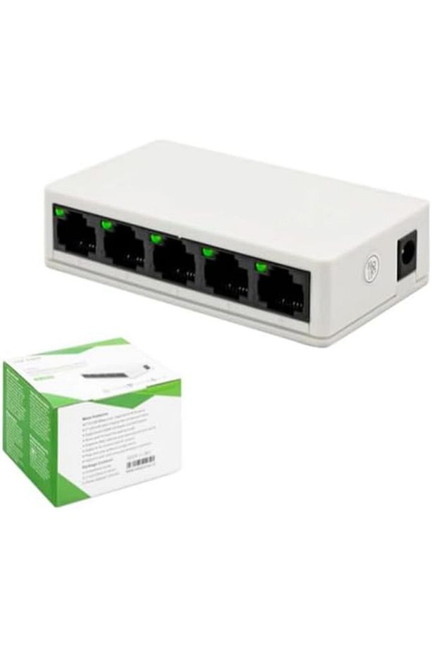 Ethernet Rj45 Çoklayıcı Dağıtıcı 5 Port Masaüstü Switch Hub Network Ağ Anahtarı 10/100MBPS - 2