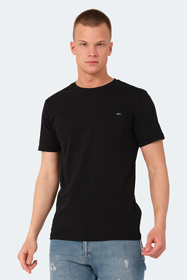 Vesela Men's Black T-Shirt with Pockets