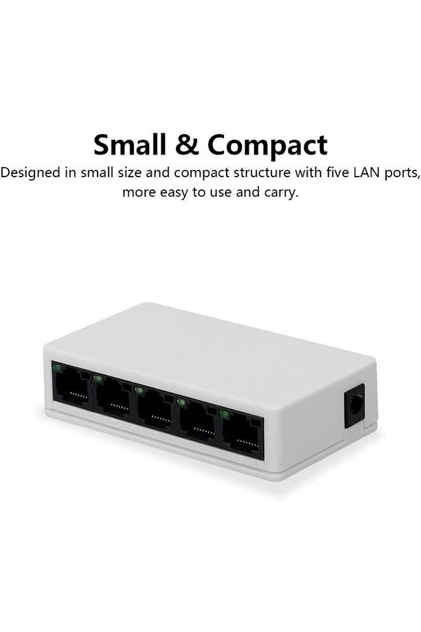 Ethernet Rj45 Çoklayıcı Dağıtıcı 5 Port Masaüstü Switch Hub Network Ağ Anahtarı 10/100MBPS - 4