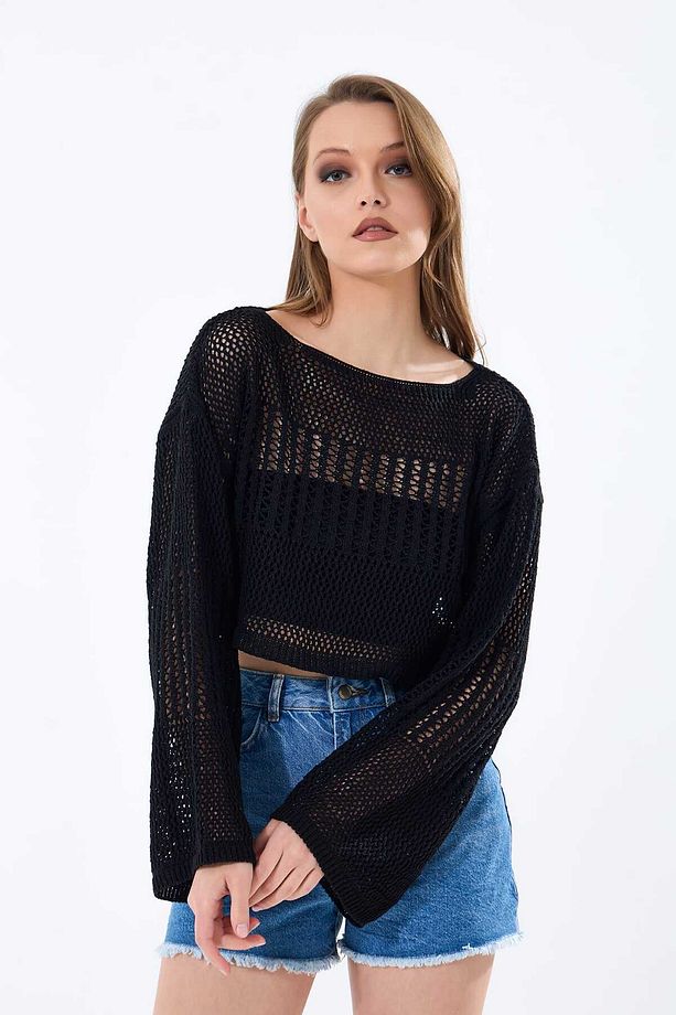 Moda Mh Ajurlu Delikli Crop - 3