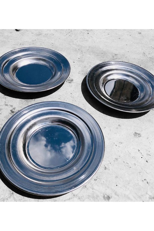 Paslanmaz Çelik Çukur Yemek Tabağı 24cm Yüksek  Paça Tabak Yaşam Boyu Kullanım Kayık Çelik 5 Adet - 4