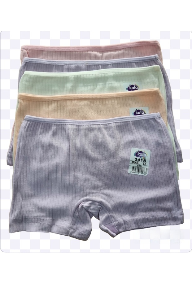KOTA Girl's Ribbed natural cotton 5 pieces boxers