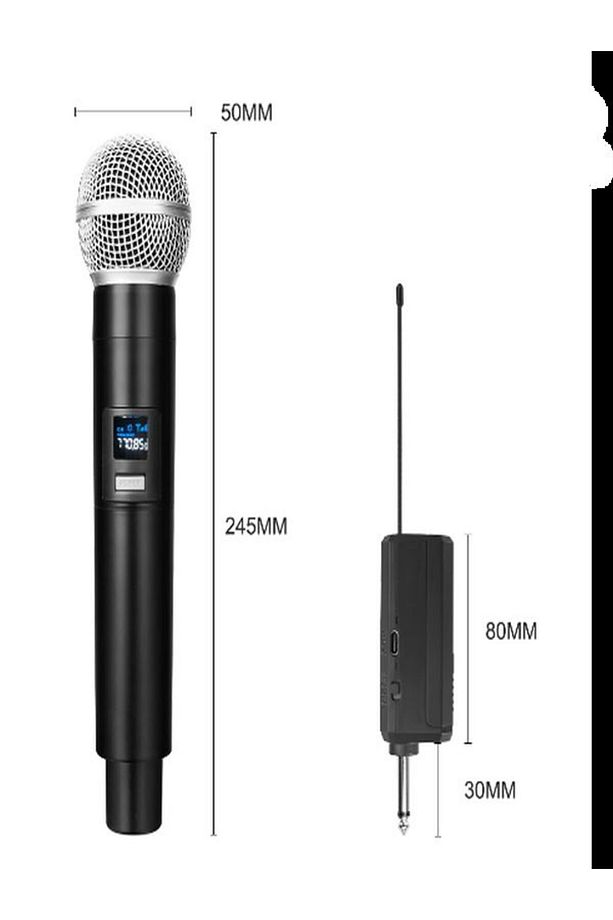 WN-05 Amfi Hoparlör için Telsiz Mikrofon Şarj Edilebilir Kablosuz Mikrofon Uyumlu - 7