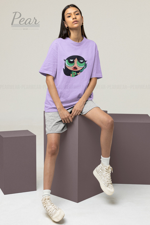 Powerpuff Girls Buttercup Printed Unisex T-Shirt Oversize T-shirt