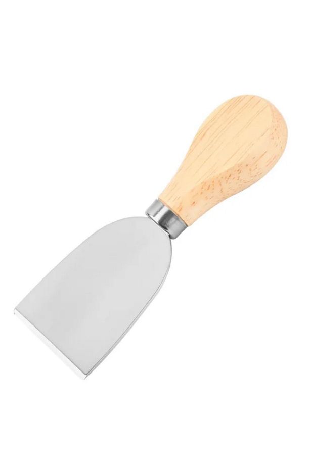 Bambu saplı 4’lü çelik peynir bıçağı seti-Mini bıçak, tereyağı bıçağı, Spatula ve çatal - 5