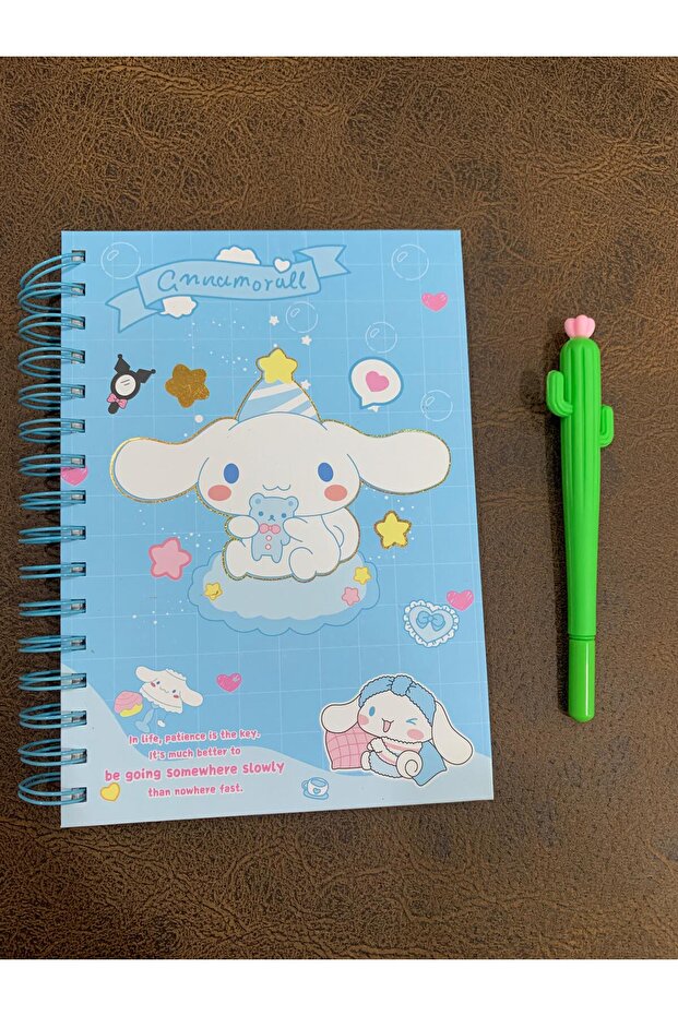 new luxury notebook and cactus pen kuromi my melody cinnamorol notebook and silicone cactus pen gift