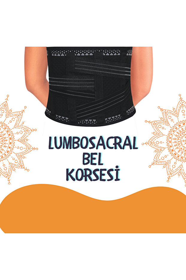 Luxury Black Sporty Lumbosacral Corset - High Quality Fabric