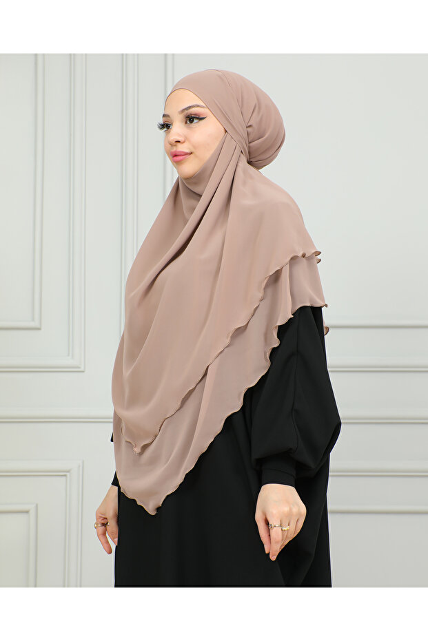 CHIFFON LAYERED SUFLE READY SCARF